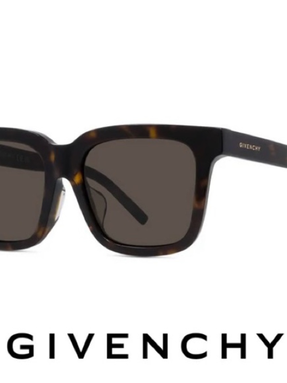 Givenchy Menβs Tortoiseshell Frame Sunglasses - Dark Brown Lenses